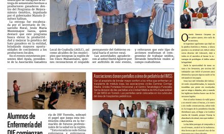 Portada RCG Lagunera [22 de junio de 2025] Gobierno de Coahuila impulsa con apoyos al sector ganadero; Marcha del Orgullo rinde homenaje a mujeres trans y más…