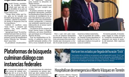 Portada RCG Nacional e Internacional [19 de junio de 2025] Nadie sabe lo que voy a hacer: Donald Trump sobre un posible ataque a Irán; Plataformas de búsqueda culminan diálogo con instancias federales y más…