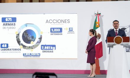 Gobierno federal mantiene acciones en materia de delitos de alto impacto
