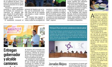 Portada RCG Media [3 de junio de 2025] Somos aliados de todos los municipios: Manolo Jiménez; entregan gobernador y alcalde camiones recolectores y equipo de limpieza y más…