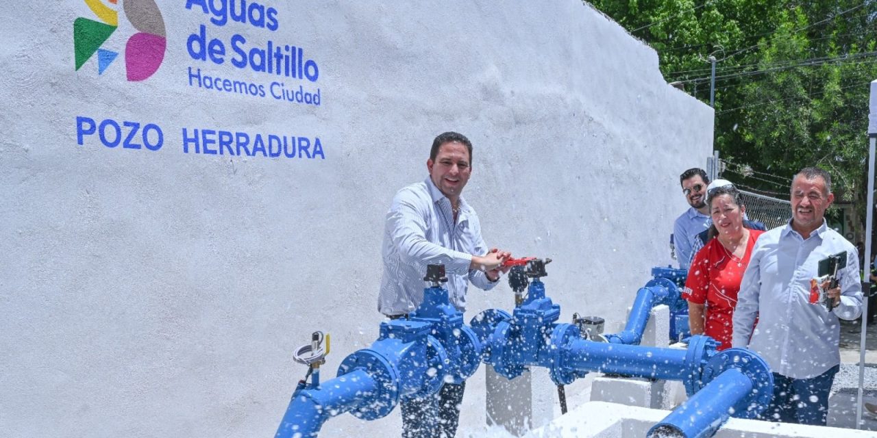 Inaugura Javier Díaz nuevo pozo de agua en Saltillo