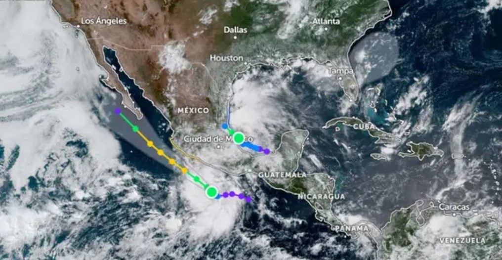 México en alerta por la formación de las Tormentas Tropicales ‘Flossie’ y ‘Barry’