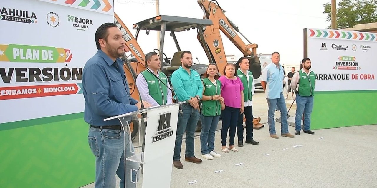 Arranca el alcalde de Monclova una obra de drenaje en colonia
