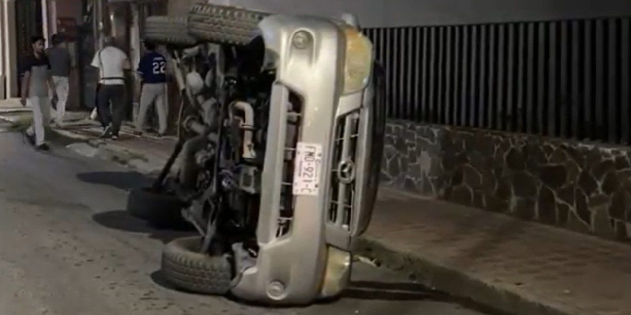 Hombre en estado de ebriedad volcó porque ‘tuvo un susto’