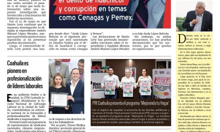 Portada RCG Carbonífera [7 de julio de 2025] AMLO y Andy investigados por huachicol; Coahuila es pionero en profesionalización de líderes laborales y más…