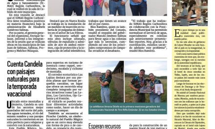 Portada RCG Carbonífera [29 de julio de 2025] SIMAS Región Carbonífera da resultados en abasto de agua; cuenta Candela con paisajes naturales para la temporada vacacional y más…