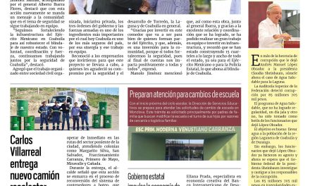Portada RCG Centro [12 de julio de 2025] Seguimos invirtiendo en infraestructura militar: Manolo Jiménez Salinas; Reafirman vigencia del contrato y acusan a AHMSA de promover división y más…