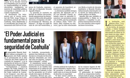 Portada RCG Centro [18 de julio de 2025] Denuncia el PAN a diputado del PT ante Fiscalía General de la República; ‘El Poder Judicial es fundamental para la seguridad de Coahuila’ y más…