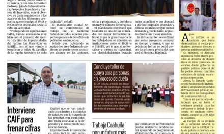 Portada RCG Fronteriza [5 de julio de 2025] Avanza el proyecto del nuevo Hospital de Especialidades para Coahuila; llaman a cuidar la fuentes de empleo y más…