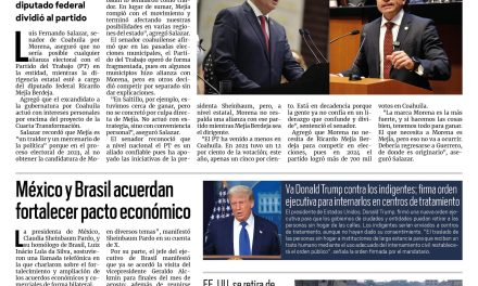Portada RCG Nacional e Internacional [25 de julio de 2025] Rechaza Morena alianza con el PT Coahuila de Mejía Berdeja; México y Brasil acuerdan fortalecer pacto económico y más…