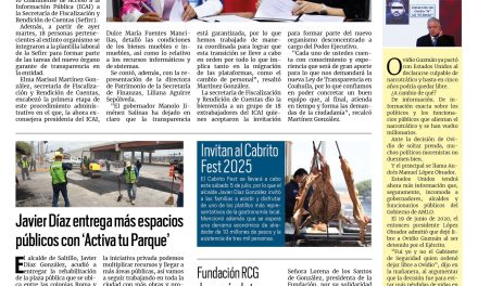 Portada RCG Media [3 de julio de 2025] Inicia entrega-recepción del ICAI a la Sefirc; Javier Díaz entrega más espacios públicos con ‘Activa tu Parque’ y más…