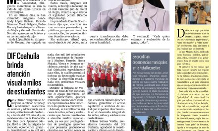 Portada RCG Media [28 de julio de 2025] Sheinbaum llama a la austeridad y morenistas de lujo; DIF Coahuila brinda atención visual a miles de estudiantes y más…