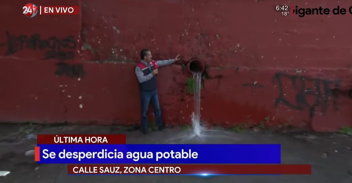 Agsal desperdicia agua potable en Centro de Saltillo
