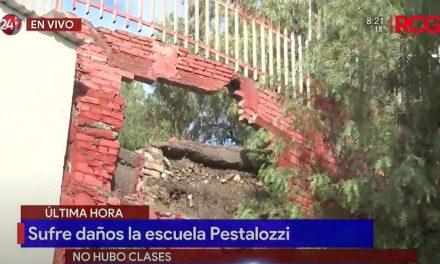 Se derrumba barda de escuela en el Ojo de Agua en Saltillo tras fuertes lluvias