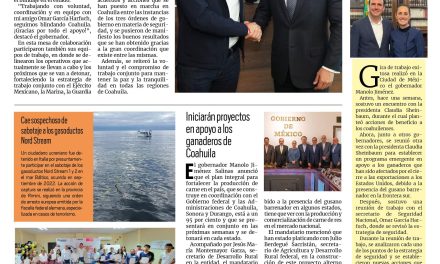 Portada RCG Carbonífera [22 de agosto de 2025] Harfuch y Manolo fortalecen la estrategia de seguridad de Coahuila; se gradúan alumnos del IEEA en Villa de Palaú y más…