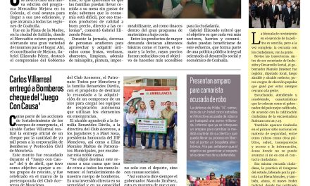 Portada RCG Centro [6 de agosto de 2025] Mercadito Mejora avanza rumbo a su edición 300; Carlos Villarreal entregó a Bomberos cheque del ‘Juego Con Causa y más…