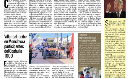 Portada RCG Centro [10 de agosto de 2025] Empresarios destacan el nivel de seguridad en Coahuila; Detecta Pronnif hasta tres embarazos adolescentes por semana y más…