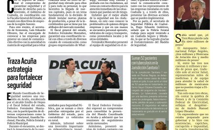 Portada RCG Fronteriza [10 de agosto de 2025] Empresarios destacan el nivel de seguridad en Coahuila; Corona alcalde a la Reina del Adulto Mayor y más…