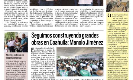 Portada RCG Fronteriza [27 de agosto de 2025] Gobierno estatal entrega patrullas y armamento en Acuña; seguimos construyendo grandes obras en Coahuila: Manolo Jiménez y más…