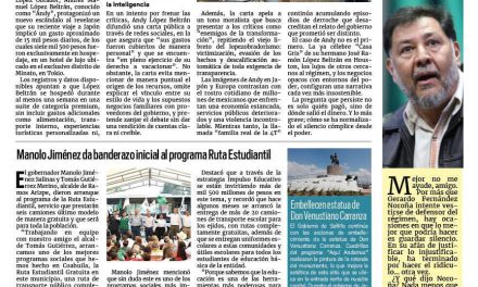 Portada RCG Media [7 de agosto de 2025] Hipocresía republicana: Andy gastó 15 mil pesos diarios en Japón; Manolo Jiménez da banderazo inicial al programa Ruta Estudiantil y más…