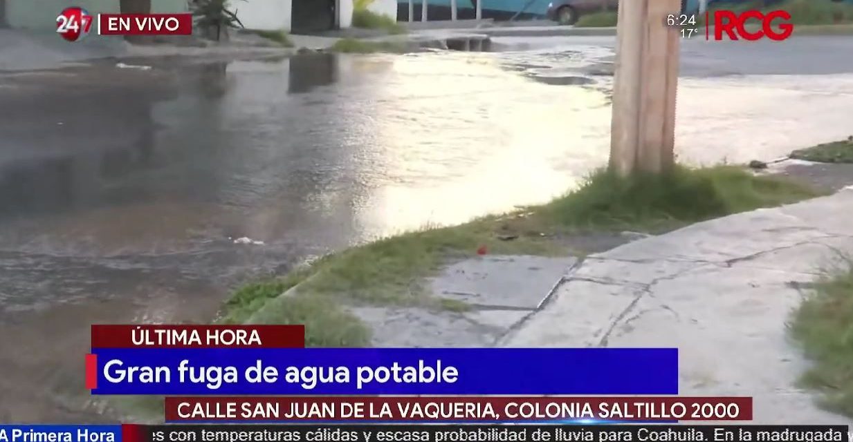 Crece fuga de agua potable en la Saltillo 2000