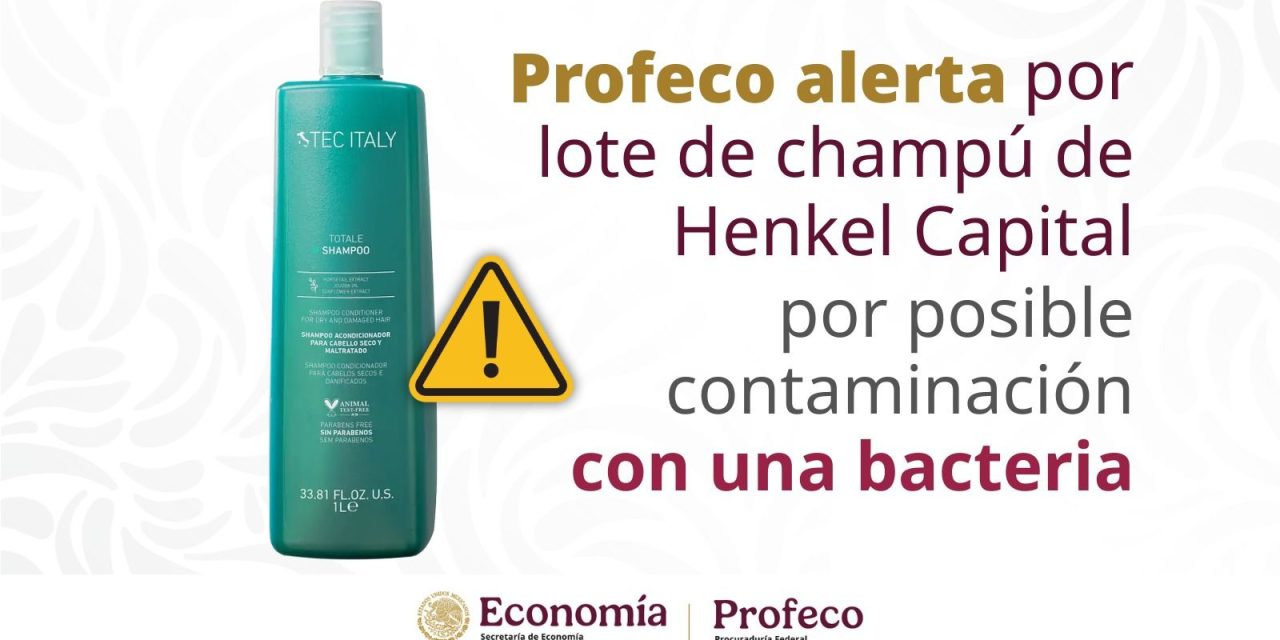 Profeco alerta por lote de champú contaminado de Henkel Capital