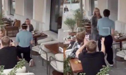 Hombre se vuelve loco tras sufrir el rechazo de su pareja al pedirle matrimonio y la terminó golpeando (video)