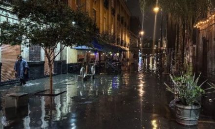 Centro histórico de la CDMX bajo el agua por intensas lluvias