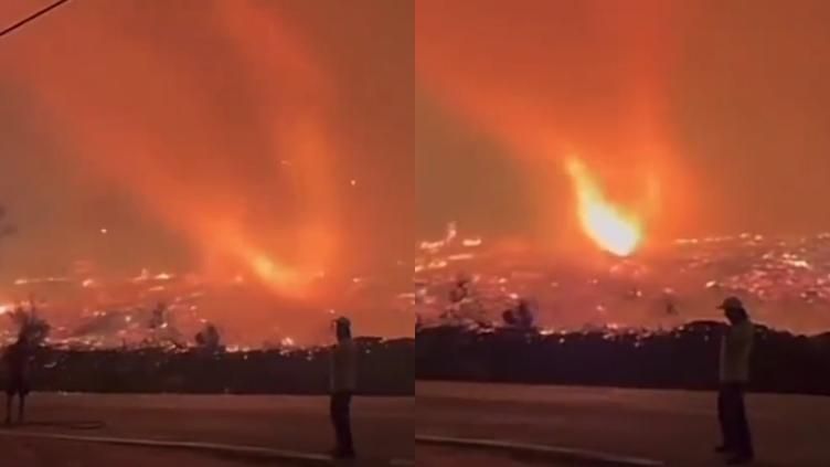 Impactante tornado de fuego captado en Portugal (Video)