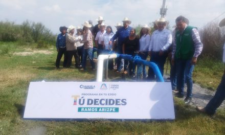 Entregan obras de equipamiento y reparación de pozo de agua en ejido de Ramos Arizpe