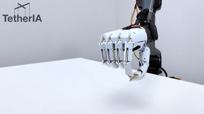 El futuro es hoy; TetherIA lanza mano robótica controlada por IA