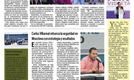 Portada RCG Centro [6 de septiembre de 2025] DIF Coahuila realiza la pasarela ‘Entre Hilos y Tintos’; Carlos Villarreal refuerza la seguridad en Monclova con estrategia y resultados y más..