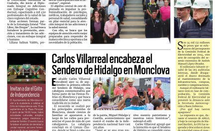 Portada RCG Centro [15 de septiembre de 2025] DIF Coahuila capacita a personal de salud para atención de adicciones; Carlos Villarreal encabeza el Sendero de Hidalgo en Monclova y más…