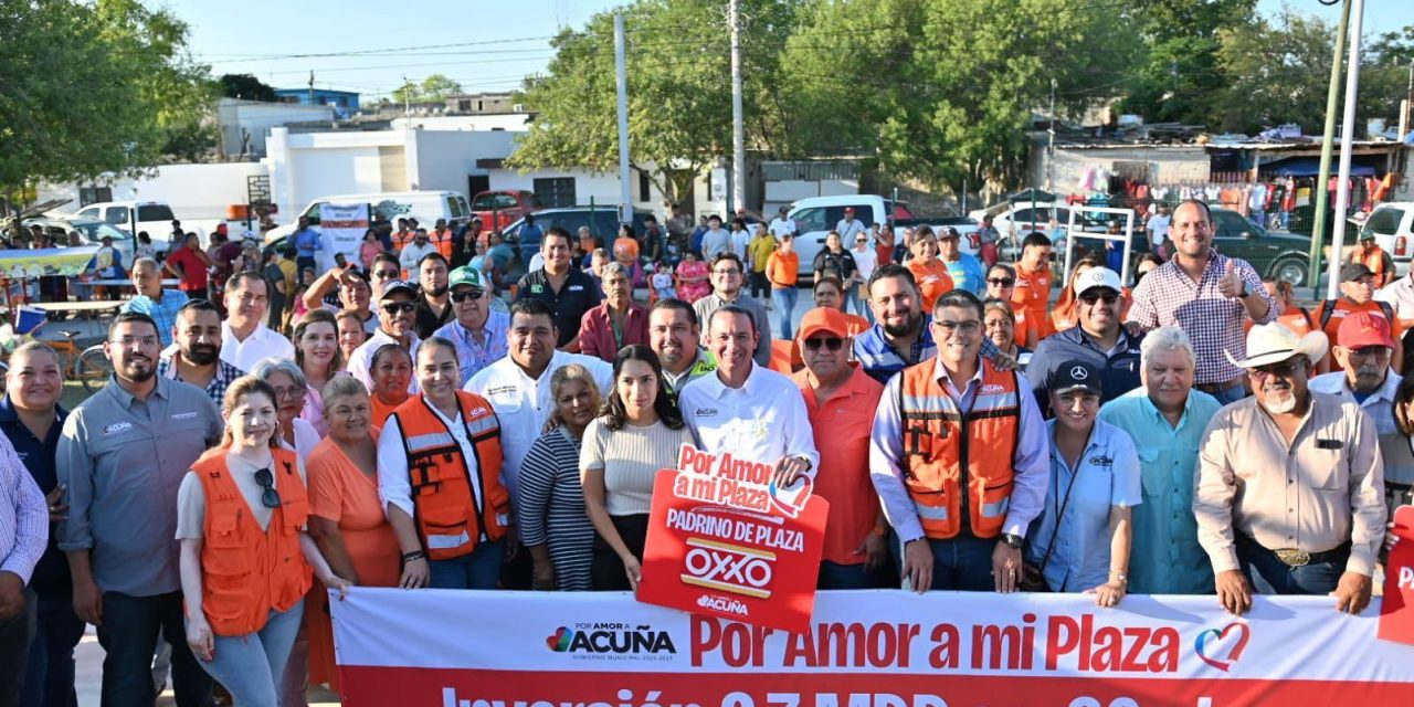 Inician programa de rehabilitación de espacios públicos en Acuña