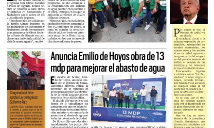 Portada RCG Fronteriza [9 de septiembre de 2025] Manolo Jiménez detona obras en todo Coahuila; anuncia Emilio de Hoyos obra de 13 mdp para mejorar el abasto de agua y más…