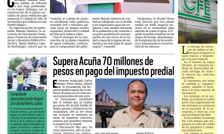 Portada RCG Fronteriza [23 de septiembre de 2025] Arranca construcción de planta tratadora de aguas residuales; supera Acuña 70 mdp en pago del impuesto predial y más…
