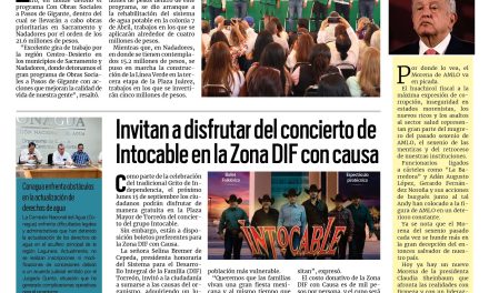 Portada RCG Lagunera [9 de septiembre de 2025] Manolo Jiménez detona obras en todo Coahuila; invitan a disfrutar del concierto de Intocable en la Zona DIF con causa  y más…