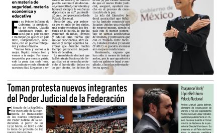 Portada RCG Nacional e Internacional [2 de septiembre de 2025] Claudia Sheinbaum presenta su Primer Informe de Gobierno; toman protesta nuevos integrantes del Poder Judicial de la Federación y más…