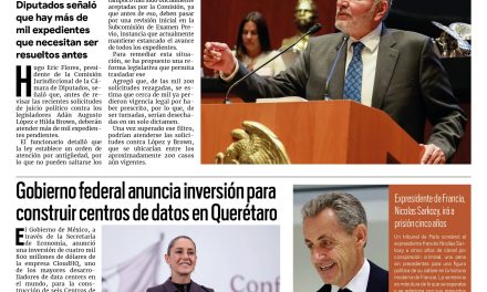 Portada RCG Nacional e Internacional [26 de septiembre de 2025] Juicio político contra Adán Augusto López deberá esperar: Comisión Jurisdiccional; Gobierno federal anuncia inversión para construir centros de datos en Querétaro y más…