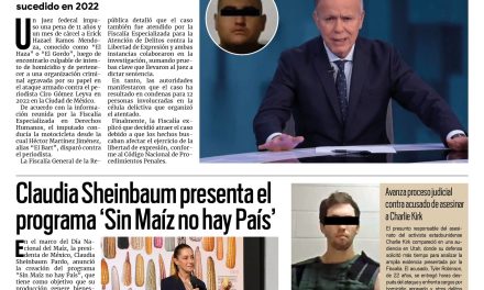 Portada RCG Nacional e Internacional [30 de septiembre de 2025] Dan 11 años de prisión a sicario que atentó contra Ciro Gómez Leyva; Claudia Sheinbaum presenta el programa ‘Sin Maíz no hay País’ y más…
