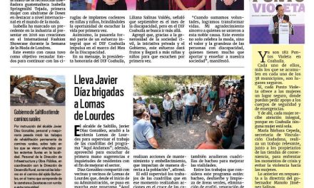 Portada RCG Media [6 de septiembre de 2025] DIF Coahuila realiza la pasarela ‘Entre Hilos y Tintos’; lleva Javier Díaz brigadas a Lomas de Lourdes y más..