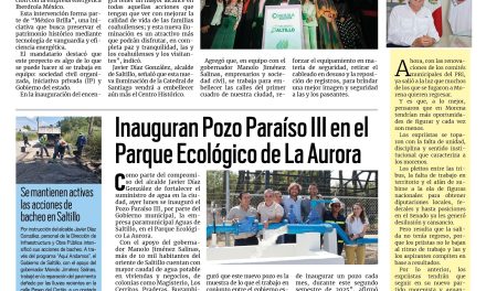 Portada RCG Media [30 de septiembre de 2025] Gobierno de Coahuila e IP iluminan la Catedral de Santiago Apóstol; inauguran Pozo Paraíso III en el Parque Ecológico de La Aurora y más…