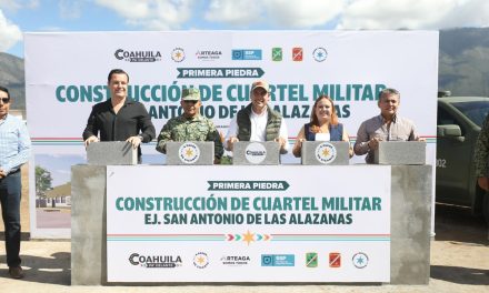 Manolo Jiménez da inicio a la construcción de un nuevo cuartel militar