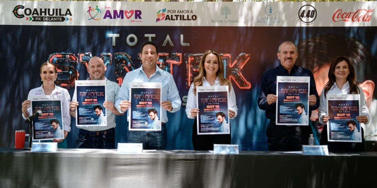 Anuncian Javier Díaz el concierto de Aleks Syntek a beneficio del DIF Saltillo