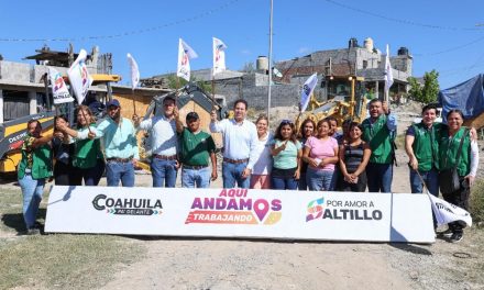 Javier Díaz inicia obras de pavimentación al poniente de Saltillo