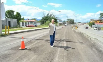 Laura Jiménez visita las obras en el bulevar Melchor Múzquiz