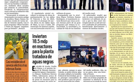 Portada RCG Fronteriza [21 de octubre de 2025] Obras sociales avanzan en todo Coahuila: Manolo Jiménez; invierten 18.5 mdp en reactores para la planta tratadora de agua y más…