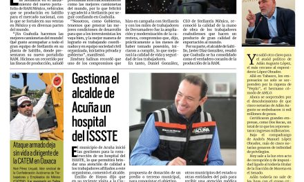 Portada RCG Fronteriza [28 de octubre de 2025] Coahuila fabrica las mejores camionetas del mundo: Manolo ; gestiona alcalde hospital del ISSSTE para Acuña  y más…