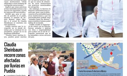 Portada RCG Nacional e Internacional [20 de octubre de 2025] Tiene México corrupción estructural: historiadora; Claudia Sheinbaum recorre zonas afectadas por lluvias en Puebla y más…