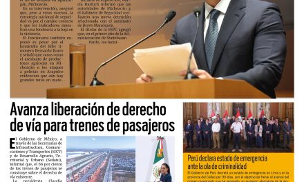 Portada RCG Nacional e Internacional [23 de octubre de 2025] Omar García Harfuch comparecen ante el Senado; avanza liberación de derecho de vía para trenes de pasajeros y más…